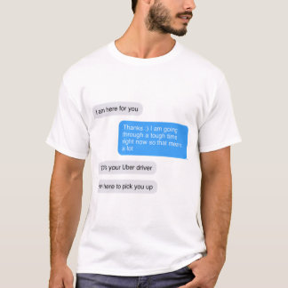 T-shirt Texte du pilote Uber