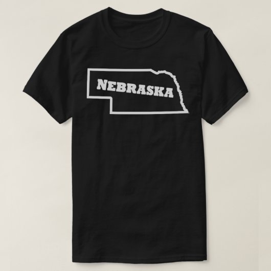 T-shirt Texte du plan du Nebraska (Design devant)