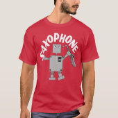 T-shirt Texte du robot saxophone (Devant)