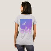 T-shirt Texte éditable Mouettes mignonnes Impression d'art (Dos entier)