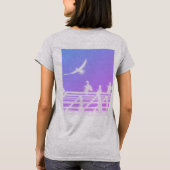 T-shirt Texte éditable Mouettes mignonnes Impression d'art (Dos)
