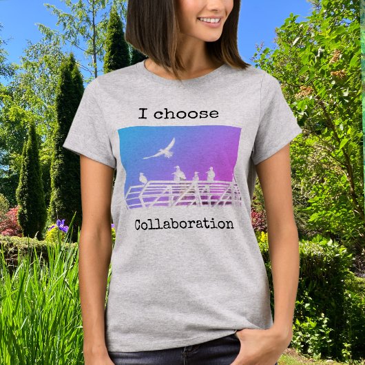 T-shirt Texte éditable Mouettes mignonnes Impression d'art