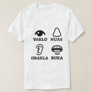 T-shirt Texte en Dalmatien : vaklo nuas orakla buka