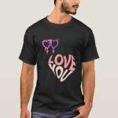 T-shirt Texte en forme d'Heureuse Sainte-Valentin (Devant)