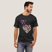 T-shirt Texte en forme d'Heureuse Sainte-Valentin (Devant entier)