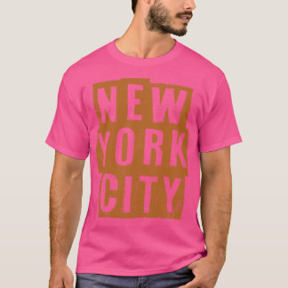 T-shirt Texte en or foncé Vintage de New York