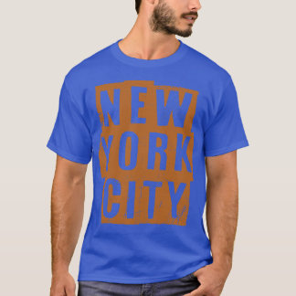 T-shirt Texte en or foncé Vintage de New York