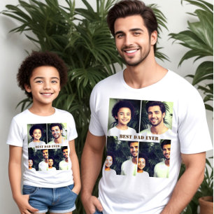 T-shirt Texte et image personnalisés x4