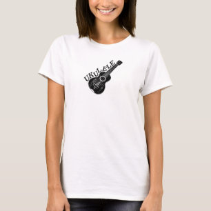 T-shirt Texte Et Image Ukulele