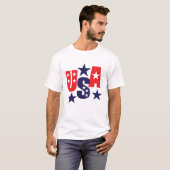 T-shirt Texte États-Unis (Devant entier)