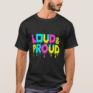 T-shirt Texte géométrique fondu Loud & Proud
