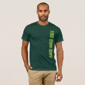 T-SHIRT TEXTE GRADIENT VERT TROP PROPRE (Devant entier)