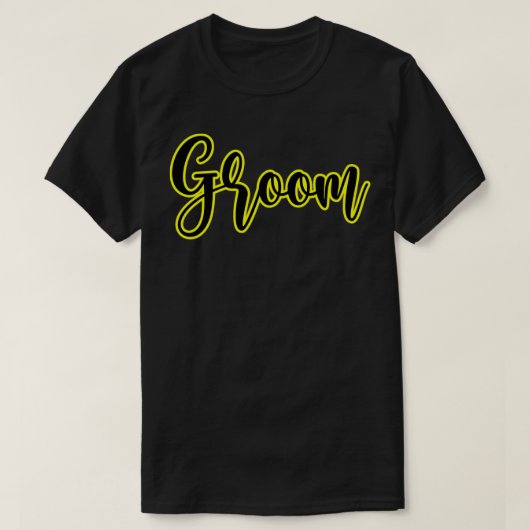 T-shirt Texte jaune marié (Design devant)