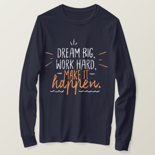 T-shirt Texte mignon et simple l motivation dire l marine (Design devant)