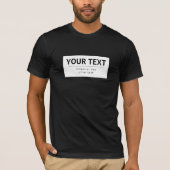 T-shirt Texte moderne éditable gras | Noir & Blanc (Devant)