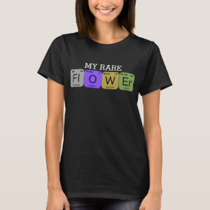 T-shirt Texte modifiable de mon tableau périodique à fleur