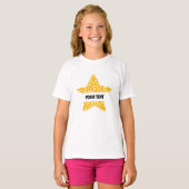 T-shirt Texte modifiable Leopard Motif Star Design (Devant entier)