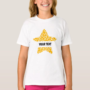 T-shirt Texte modifiable Leopard Motif Star Design