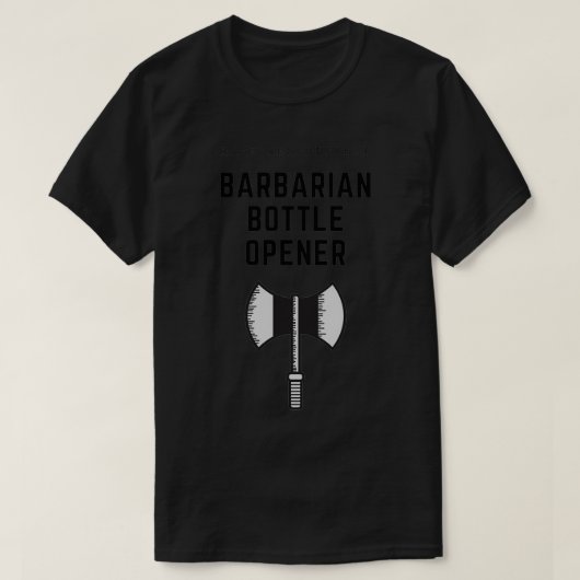 T-shirt Texte noir de la bouteille barbare (Design devant)