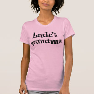 T-shirt Texte noir de la grand-mère de la mariée