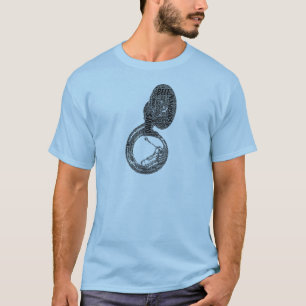 T-shirt Texte noir de l'art Word en forme de sousaphone