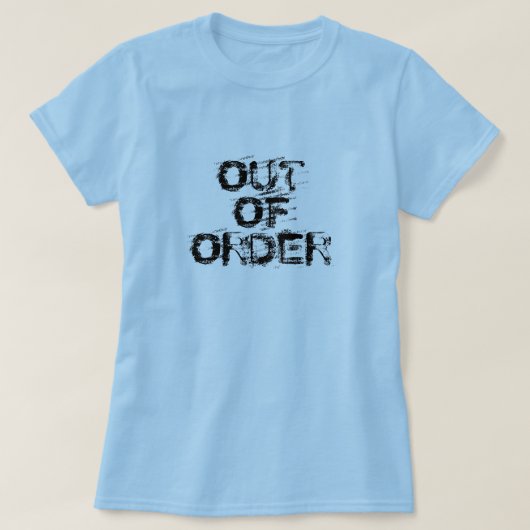 T-shirt Texte noir en panne (Design devant)