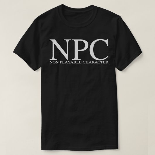 T-shirt Texte NPC (Design devant)