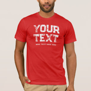 T-shirt Texte Perdu Mens Moderne Élégant Rouge usagé Look