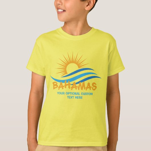 T-shirt Texte personnalisé Bahamas (Devant)