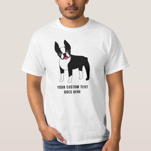 T-shirt texte personnalisé Boston Terrier (Devant)