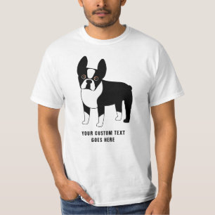 T-shirt Texte personnalisé Boston Terrier