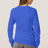 T-shirt Texte Personnalisé Deep Royal Blue Femme Long Manc (Dos)