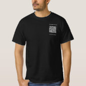 T-shirt texte personnalisé du code QR - Entreprise (Devant)