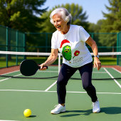 T-shirt Texte personnalisé Père Noël Pickleball Rally