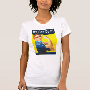 T-shirt Texte personnalisé, Rosie le Riveter "We Can Do I
