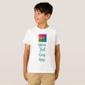 T-shirt Texte Personnalisé Typographie Script Garçons Enfa (Devant entier)