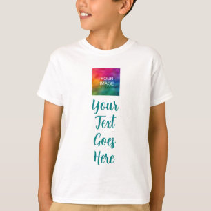 T-shirt Texte Personnalisé Typographie Script Garçons Enfa