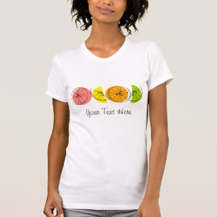 T-shirt 'Texte' pour dames Citrus