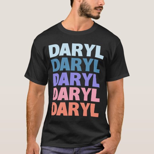 T-shirt Texte répété moderne Daryl (Devant)
