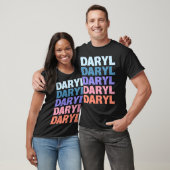 T-shirt Texte répété moderne Daryl (Unisexe)