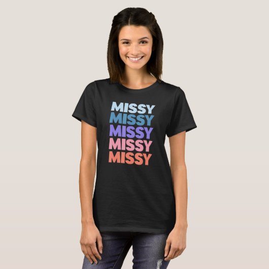 T-shirt Texte répété moderne manquant (Devant entier)