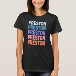 T-shirt Texte répété moderne Preston