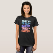 T-shirt Texte répété moderne Sep (Devant entier)