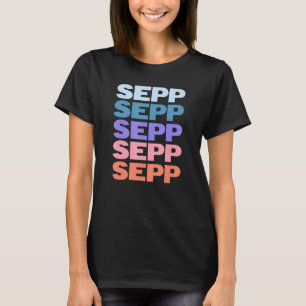 T-shirt Texte répété moderne Sepp