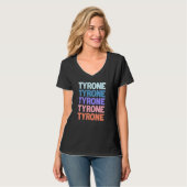 T-shirt Texte répété moderne Tyrone (Devant entier)