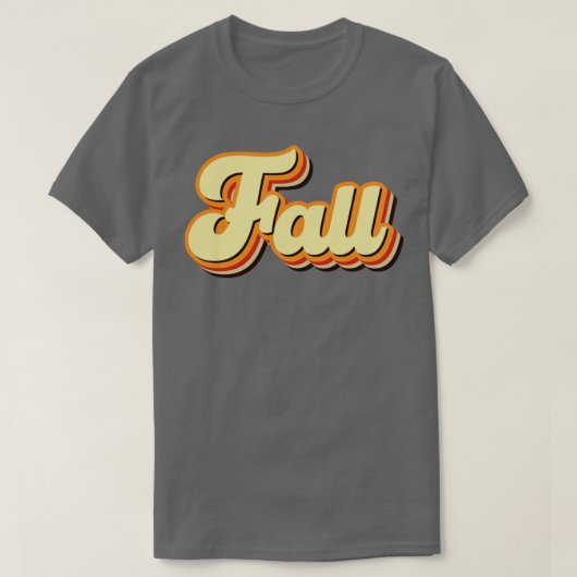 T-shirt Texte Rétro d'Automne (Design devant)