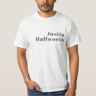 T-shirt Texte rétro moderne élégant et modifiable Gris
