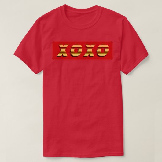 T-shirt Texte rétro Vintage XOXO (Design devant)