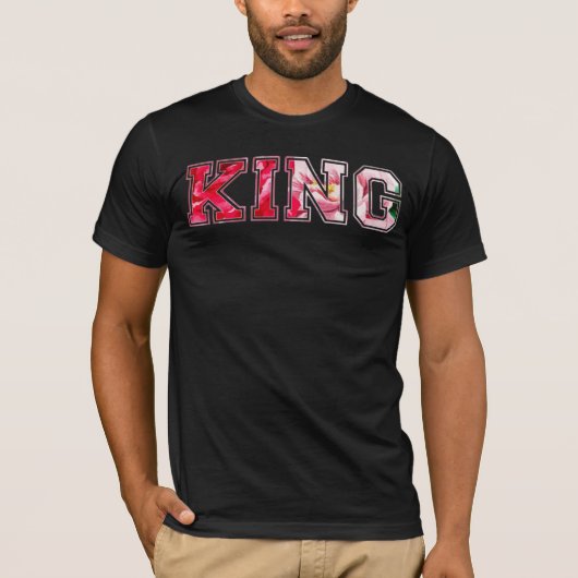 T-shirt texte roi lettrage style graffiti (Devant)