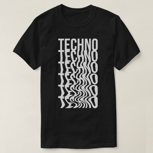 T-shirt texte techno 1 (Design devant)